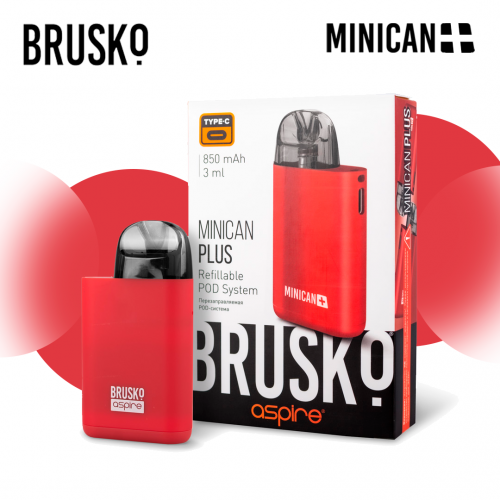 Brusko Minican Plus nachfüllbares elektronisches System (Rot)