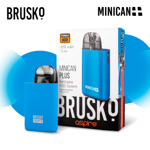 Brusko Minican Plus nachfüllbares elektronisches System (Blau)
