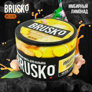 Кальянная смесь Brusko Medium "Имбирный лимонад" 50 гр Кальянная смесь Brusko Medium "Имбирный лимонад" 50 гр