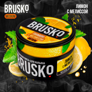 Кальянная смесь Brusko Medium "Лимон с мелиссой" 50 гр Кальянная смесь Brusko Medium "Лимон с мелиссой" 50 гр