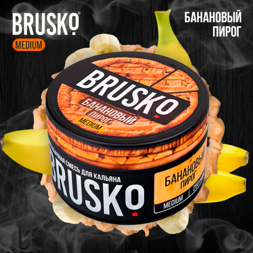 Кальянная смесь Brusko Medium "Банановый пирог" 50 гр