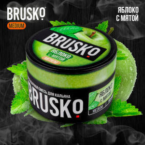 Кальянная смесь Brusko Medium "Яблоко с мятой" 50 гр