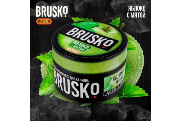 Кальянная смесь Brusko Medium "Яблоко с мятой" 50 гр