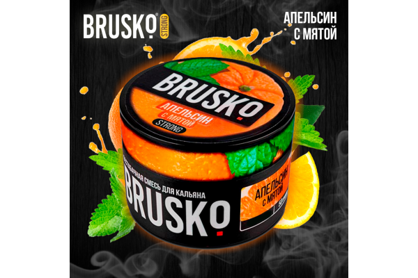 Narguilé mélange Brusko Forte "Orange à la menthe" 50 gr