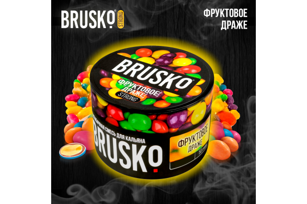 Shisha-Mischung Brusko Strong "Frucht-Dragee" 50 gr