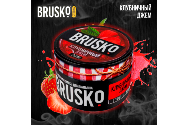 Hookah mix Brusko Strong "Strawberry jam" 50 gr