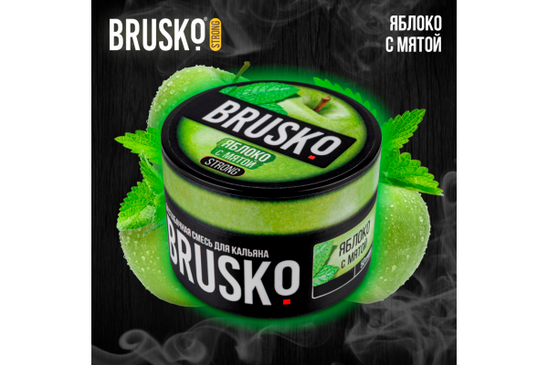 Narguilé mélange Brusko Forte "Pomme à la menthe" 50 gr