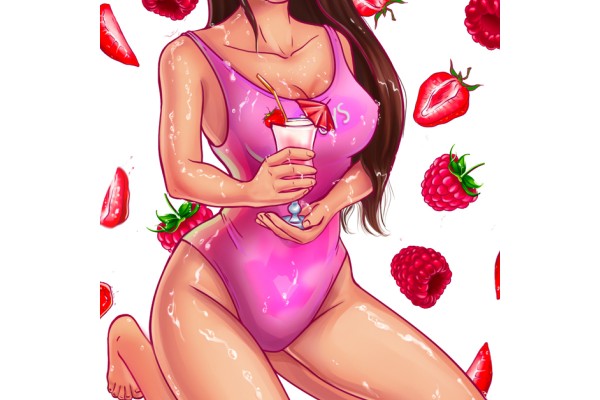 Narguilé mélange Daly Joys "fraise-framboise milkshake" 50g