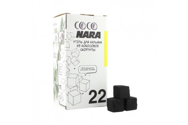 Charbon de bois pour narguilé coco Coco Nara 22mm (1 kg) 96 pièces