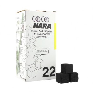 Уголь для кальяна кокосовый Coco Nara 22мм (1 кг) 96 шт
