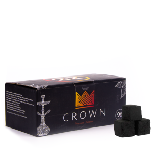 Уголь для кальяна кокосовый Crown 22мм (1 кг) 96 шт