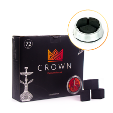 Уголь для кальяна кокосовый Crown Kalour Mercy (1 кг) 72 шт