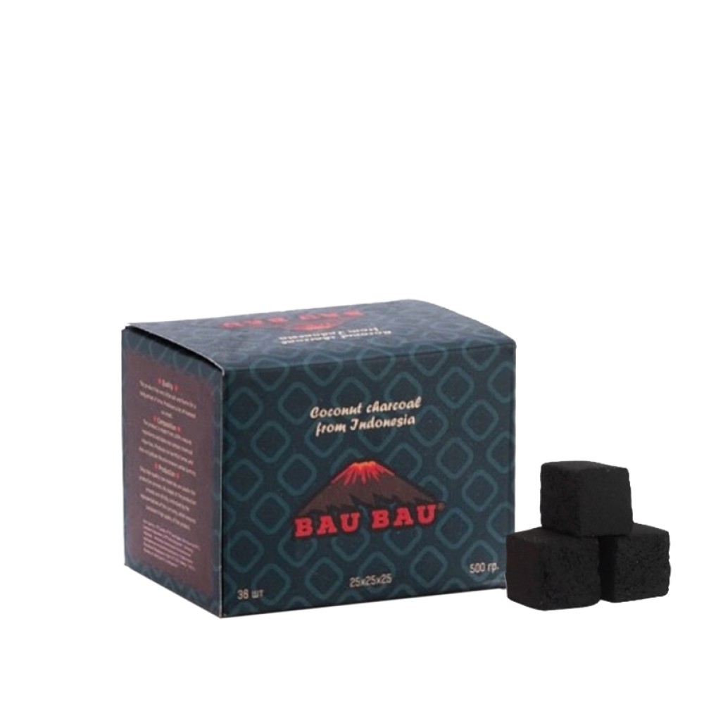 Уголь для кальяна кокосовый BAU BAU 25мм (0,5кг) 36 шт