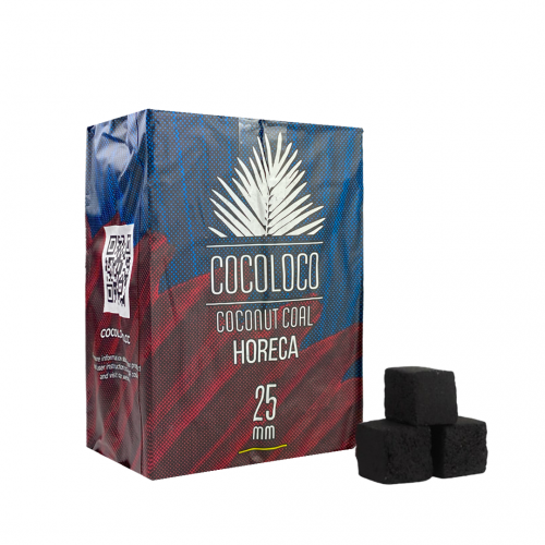 Уголь для кальяна кокосовый Cocoloco 25мм (1 кг) 72 шт (ХОРЕКА)