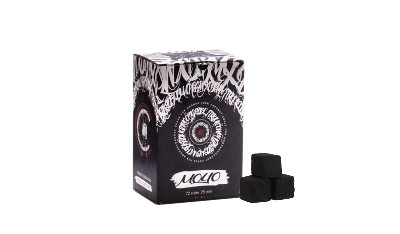 Coconut hookah charcoal MOYO 25mm (1 kg) 72 pcs