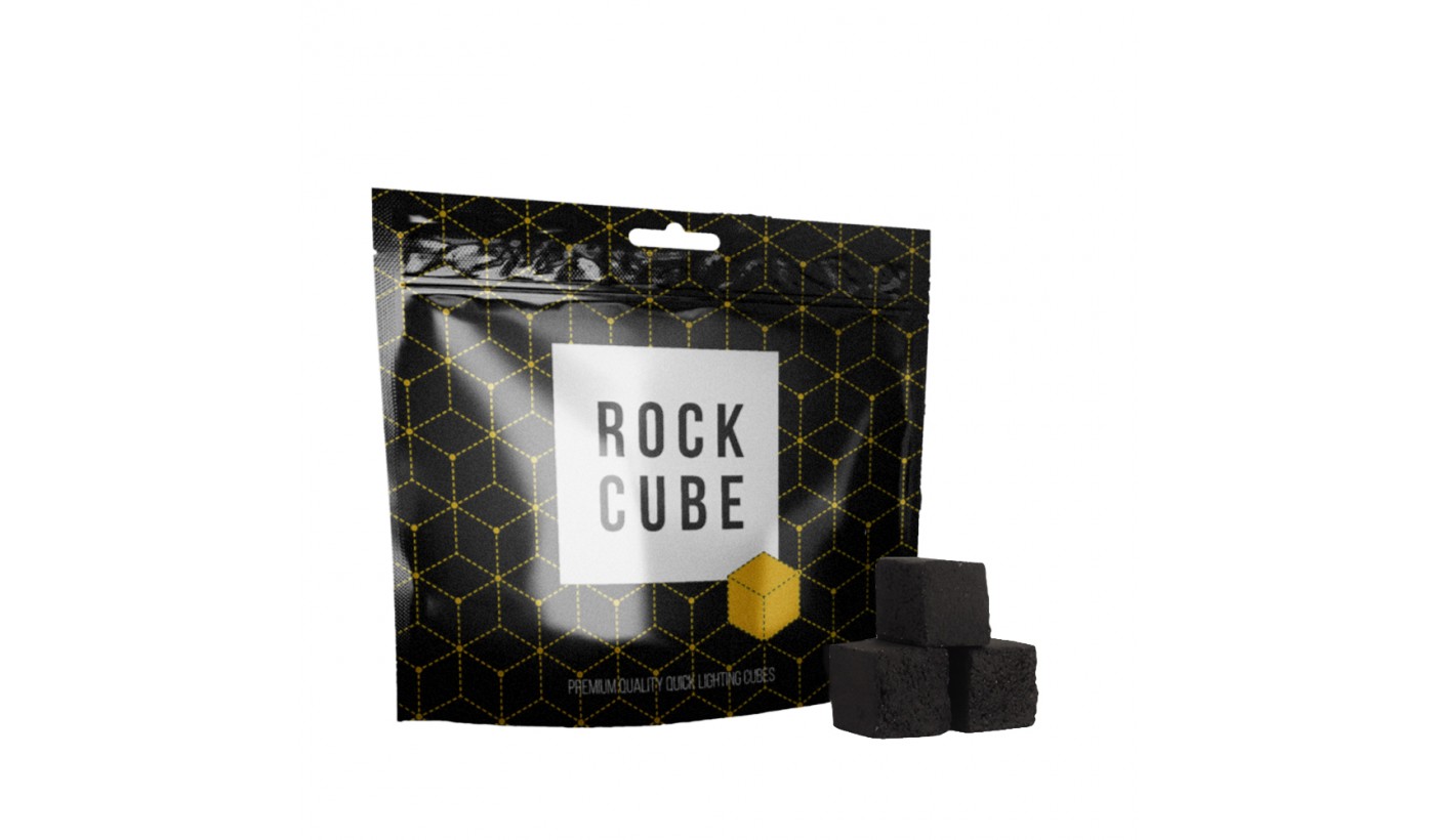 Уголь для кальяна быстроразжигающийся ROCK CUBE 25мм (220 гр) 24 шт