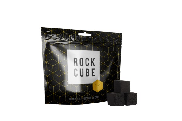 Charbon de bois pour narguilé à combustion rapide ROCK CUBE 25mm (220 gr) 24 pièces