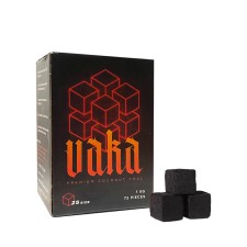 Уголь для кальяна кокосовый Vaka 25мм (1 кг) 72 шт
