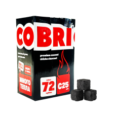 Уголь для кальяна кокосовый Cocobrico 25мм (1кг) 72 шт