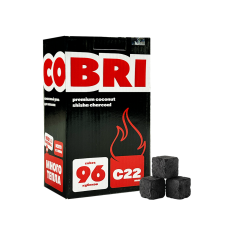 Уголь для кальяна кокосовый Cocobrico 22мм (1кг) 96 шт