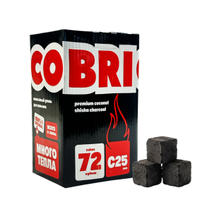 Уголь для кальяна кокосовый Cocobrico 25мм (1кг) 72 шт