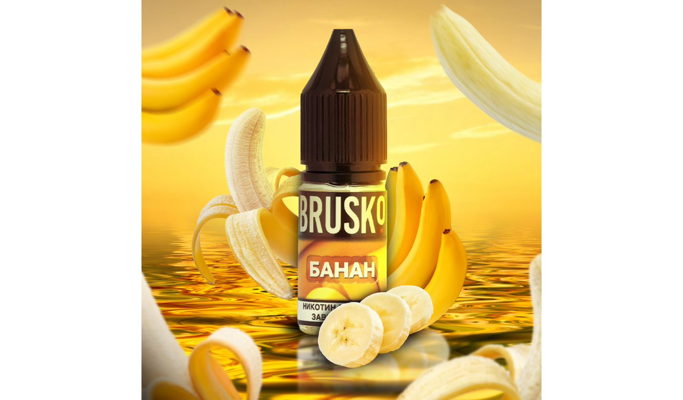 BRUSKO - BAN (Banane) Flüssigkeit für elektronische Rauchersysteme 10 ml