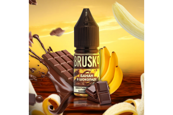 BRUSKO - BAN CHOQ Elektronische Raucherflüssigkeit (Banane in Schokolade) 10 ml