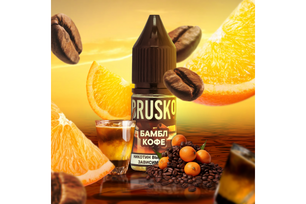 BRUSKO - BEE-FEE Elektronische Raucherflüssigkeit (Bumblebee-Kaffee) 10 ml