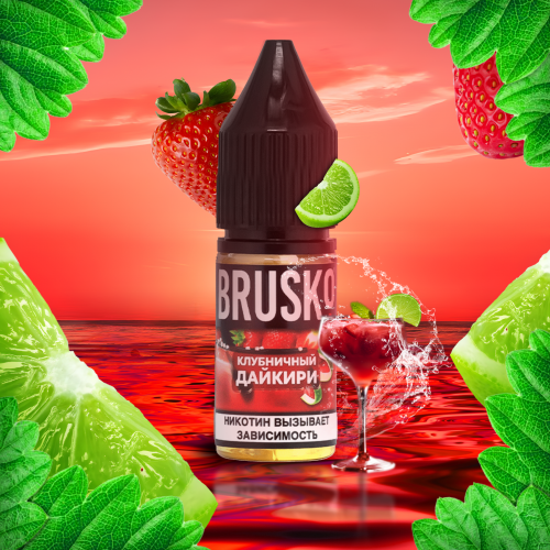 Liquide pour systèmes électroniques fumeurs BRUSKO-STRAW quiri (daiquiri aux Fraises) 10 ml