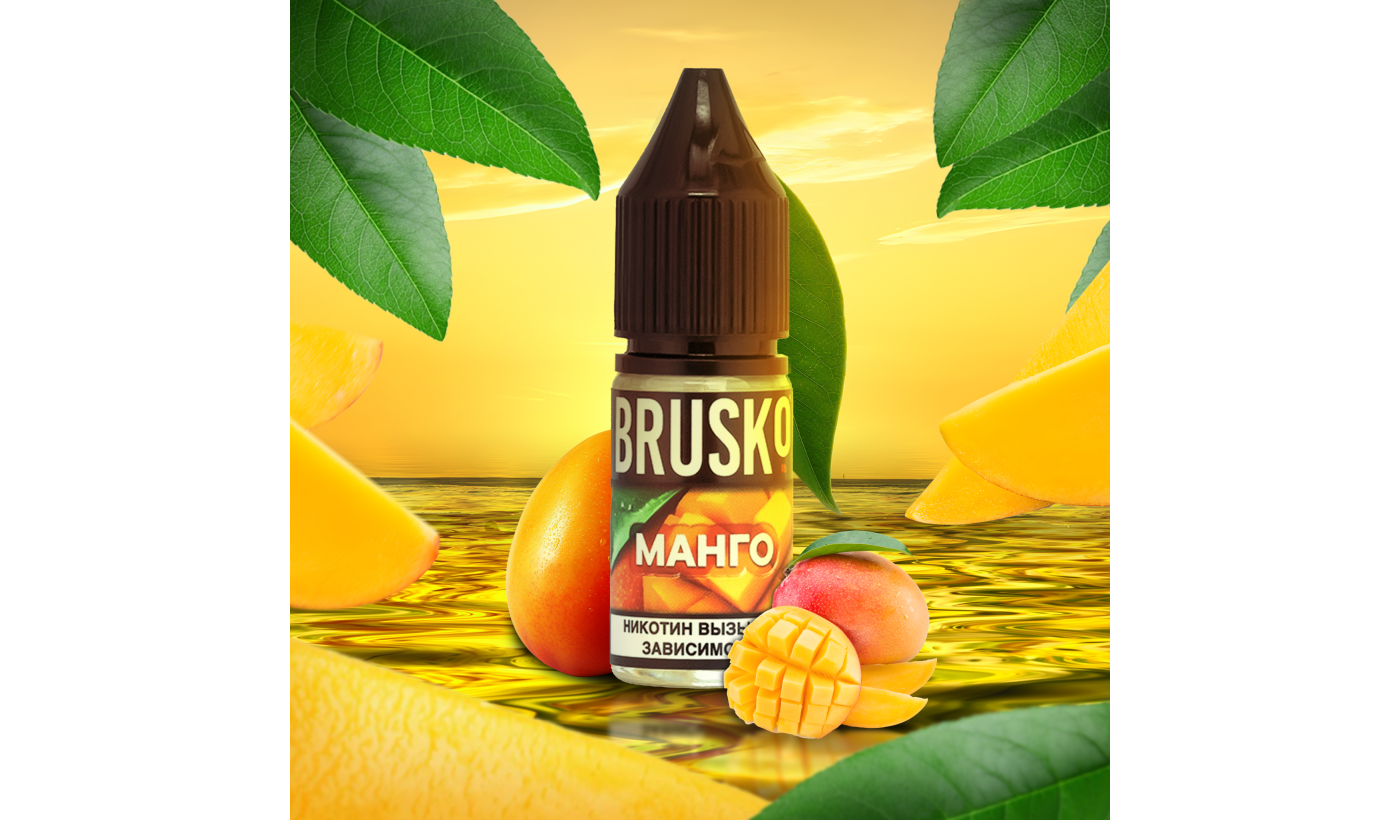 Liquid for electronic smoking systems BRUSKO - TANGO (Mango) 10 ml